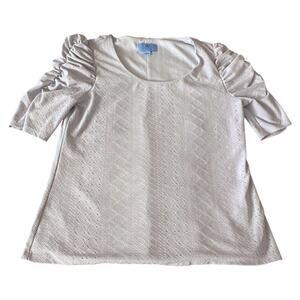 CeCe Light Sky Blue Ruffled Blouse